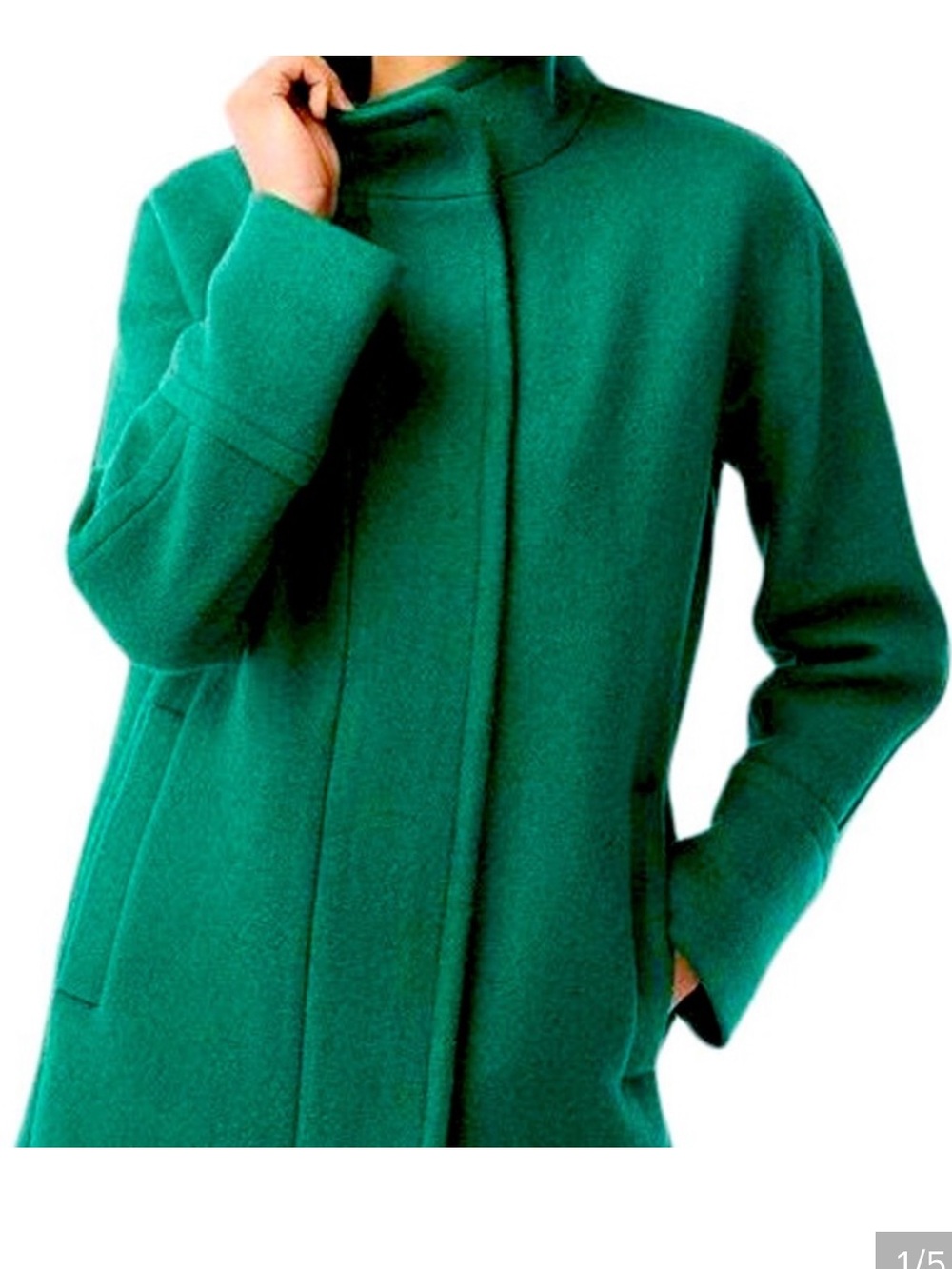 J. Crew Emerald Green Wool Trench Coat